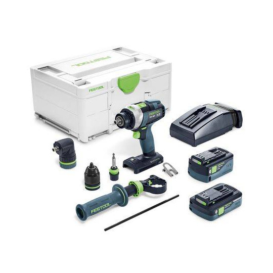 Festool Akumulatorowa wiertarko-wkrętarka udarowa TPC 18/4 5.2/4.0 I-Set QUADRIVE 577247
