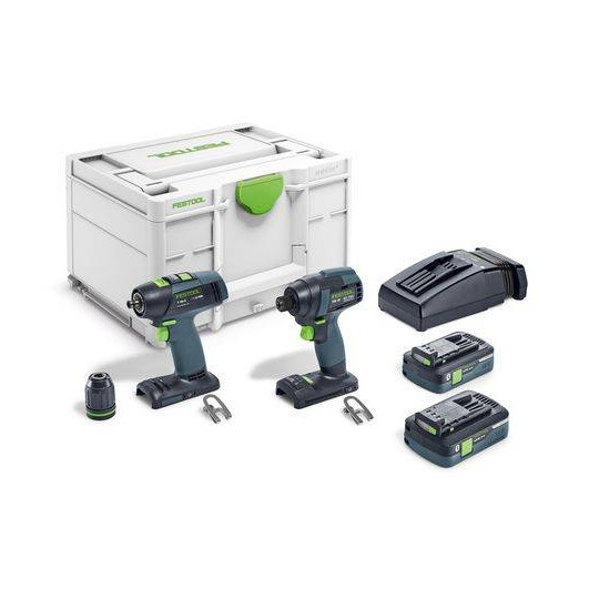 Festool Zestaw wiertarki i zakrętarki TID 18 HPC 4,0 I-Set T18 577244