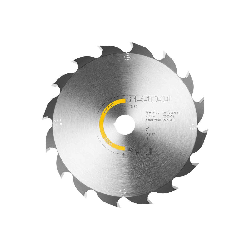 Festool Tarcza pilarska HW 168x1,8x20 PW16 WOOD RIP CUT 205763