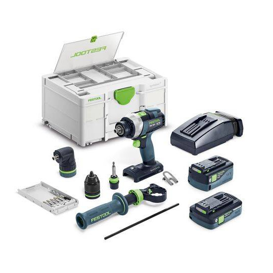 Festool Akumulatorowa wiertarko-wkrętarka TDC 18/4 5,0/4,0 I-Set QUADRIVE 577612