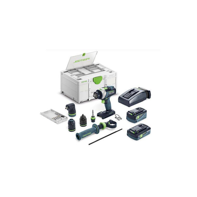 Festool Akumulatorowa wiertarko-wkrętarka udarowa TPC 18/4 5,0/4,0 I-Set/XL QUADRIVE 577622 (577248)