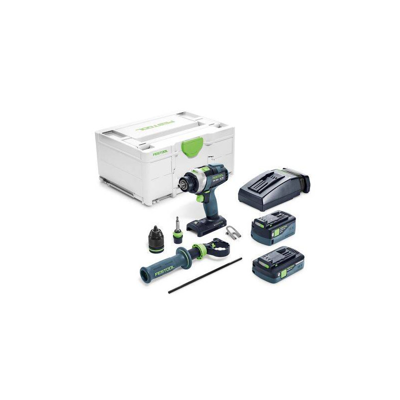 Festool Akumulatorowa wiertarko-wkrętarka udarowa TPC 18/4 5,0/4,0 I-Plus QUADRIVE 577651 (575605)