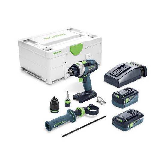 Festool Akumulatorowa wiertarko-wkrętarka udarowa TPC 18/4 5,0/4,0 I-Plus QUADRIVE 577651 (575605)