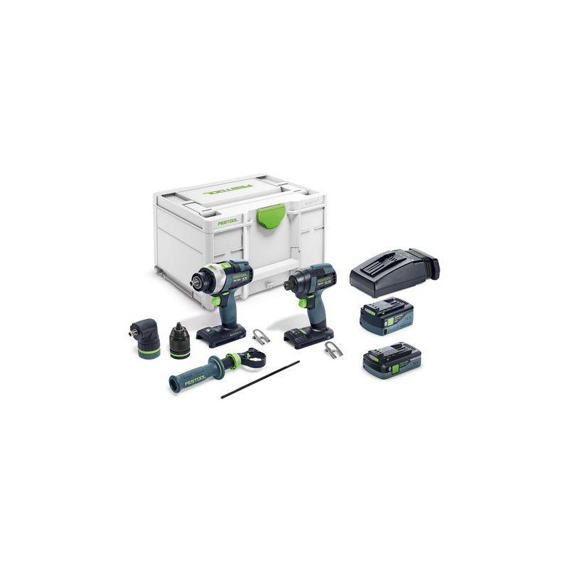 Festool Zestaw wiertarki i zakrętarki TID 18 5,0/4,0-Set TPC 18/4 577654 (576995)