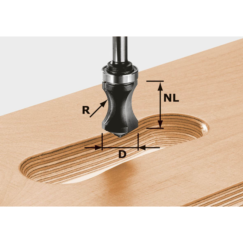 Festool Frez do uchwytów HW z trzpieniem 8 mm HW S8 R16/NL32 491033