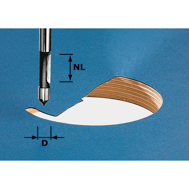 Festool  Wiertłofrez HW z trzpieniem 8 mm HW S8 D8/19 491037