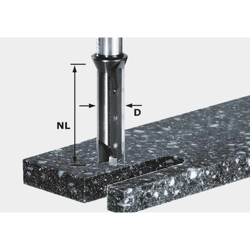 Festool Frez z płytkami do wpustów HW z trzpieniem 12 mm HW S12 D14/45 WM 491110