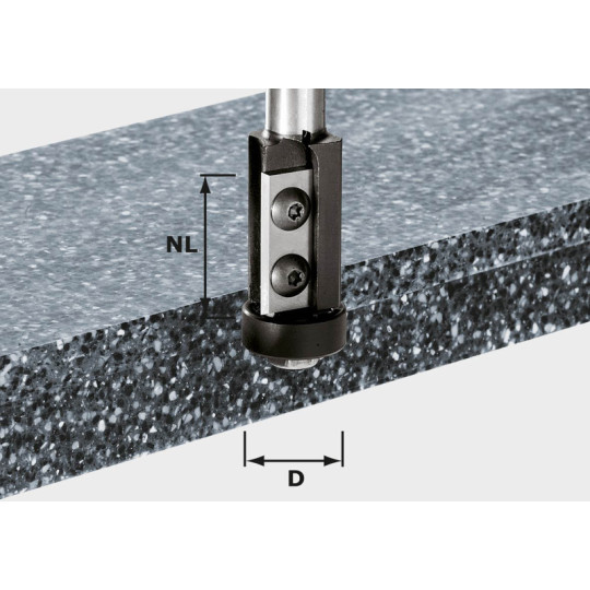 Festool Frez z płytkami do wyrównywania HW z trzpieniem 12 mm HW S12 D21/30WM 491120