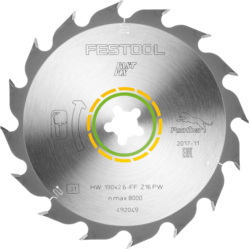 Festool Tarcza pilarska Panther 190x26 FF PW16 492049