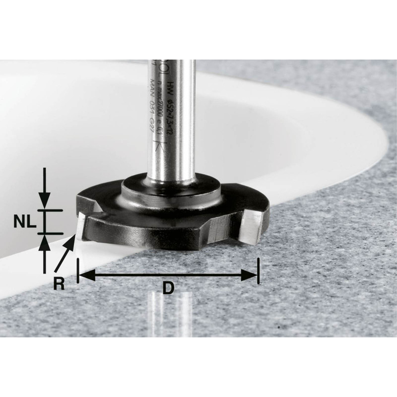 Festool  Frez do planowania HW z trzpieniem 12 mm HW D 52/R1ss S12 492701