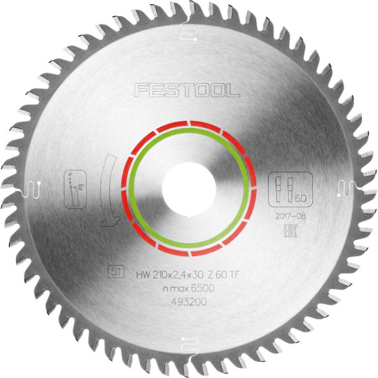Festool  Tarcza pilarska specjalna 210x24x30 TF60 493200