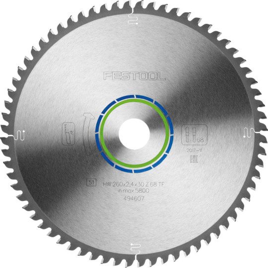 Festool  Tarcza pilarska specjalna 260x24x30 TF68 494607