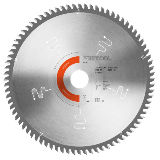 Festool Tarcza pilarska HW 254x2,4x30 TF80 L LAMINATE/HPL 575977
