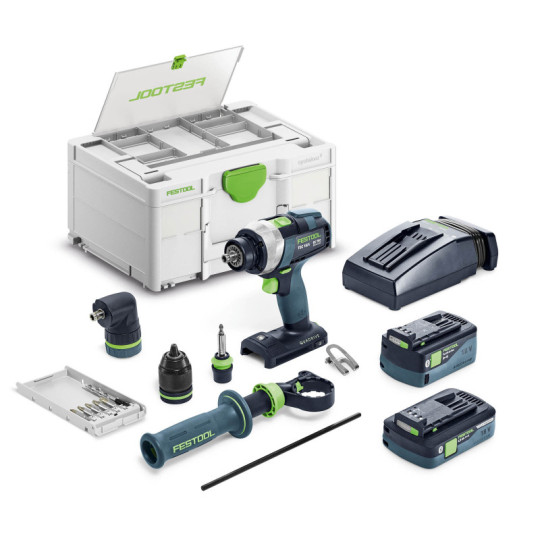 Festool Akumulatorowa wiertarko-wkrętarka TDC 18/4 5,0/4,0 I-Set QUADRIVE 577612