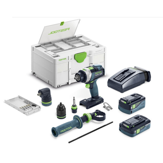 Festool Akumulatorowa wiertarko-wkrętarka udarowa TPC 18/4 5,0/4,0 I-Set QUADRIVE 577621 (577247)