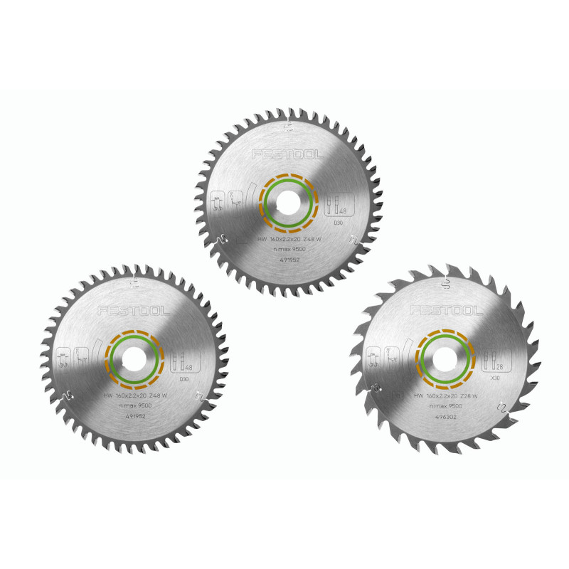 Festool Zestaw tarcz pilarskich KSB-SORT/3 W 160x2,2 578565