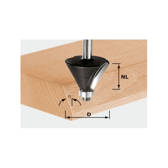 Festool Frez do fazowania HW z trzpieniem 8 mm HW S8 D385/23/30 491133