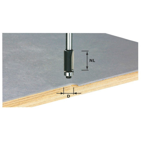 Festool Frez do wyrównywania HW z trzpieniem 8 mm HW S8 D19/NL25 491028