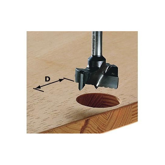 Festool Wiertłofrez do otworów pod okucia HW z trzpieniem 8 mm HW S8 D15 491070