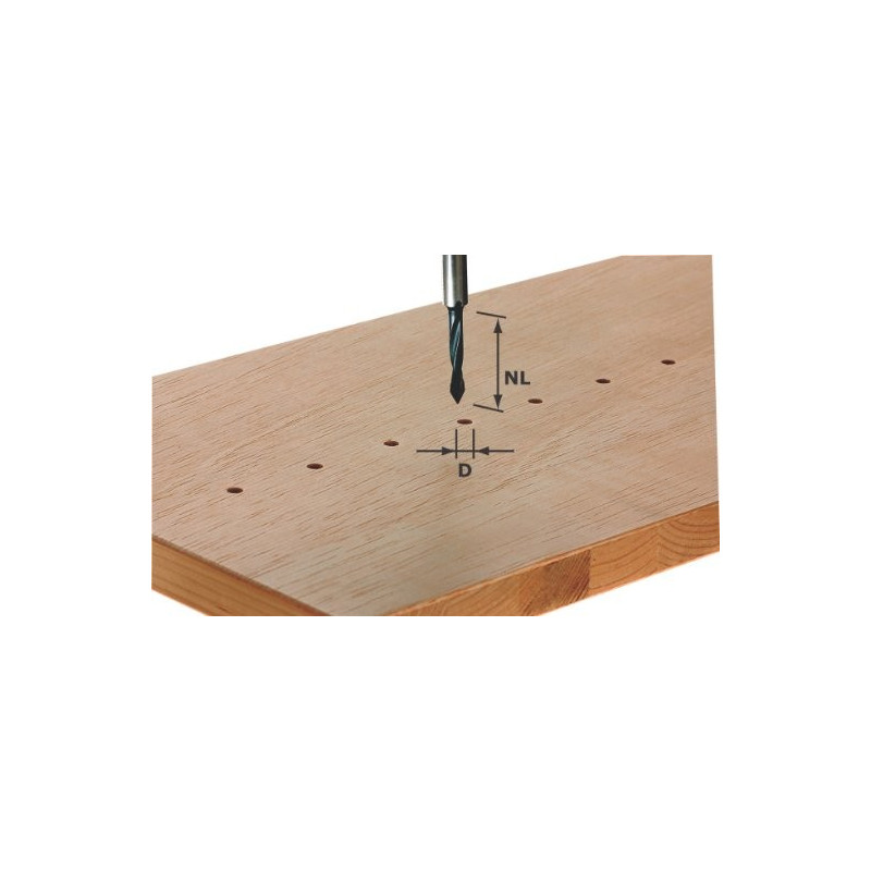 Festool Wiertłofrez do otworów przelotowych HW z trzpieniem 8 mm HW S8 D5/30 491064