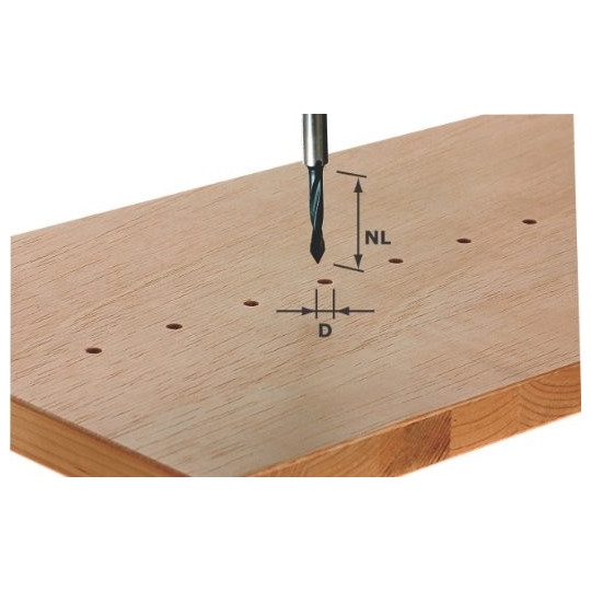 Festool Wiertłofrez do otworów przelotowych HW z trzpieniem 8 mm HW S8 D5/30 491064