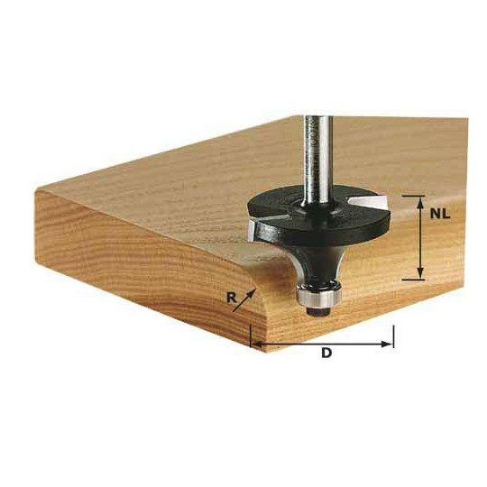 Festool Frez do zaokrągleń HW z trzpieniem 12 mm HW S12 D63/32/R25 491107