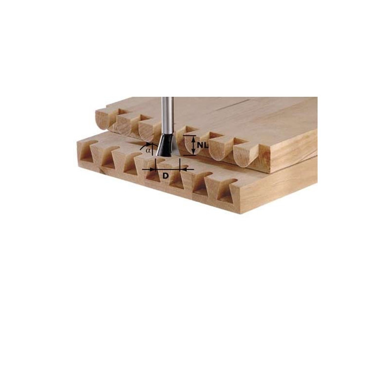 Festool Frez do płetwin i wczepów HW z trzpieniem 8 mm HW S8 D20/26/10 491165