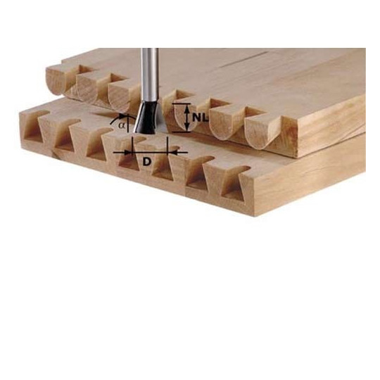 Festool Frez do płetwin i wczepów HW z trzpieniem 8 mm HW S8 D20/26/10 491165