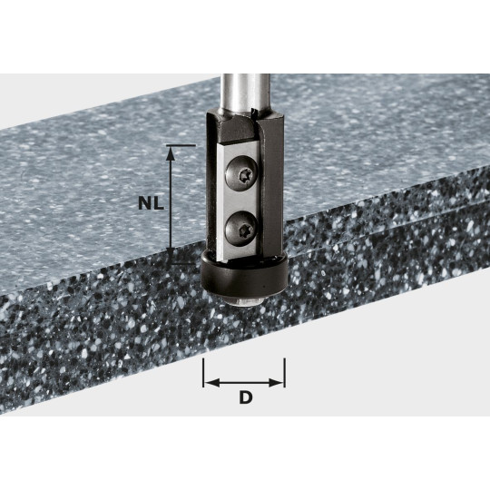 Festool Frez z płytkami do wyrównywania HW z trzpieniem 12 mm HW S12 D21/30WM 491120